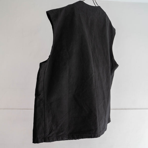 1960-70s Italian military deck vest 'black dyed'