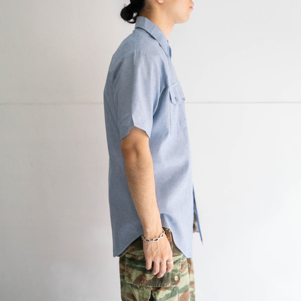 1980-90s US vintage 'seafarer' chambray short sleeve shirt 'dead stock'