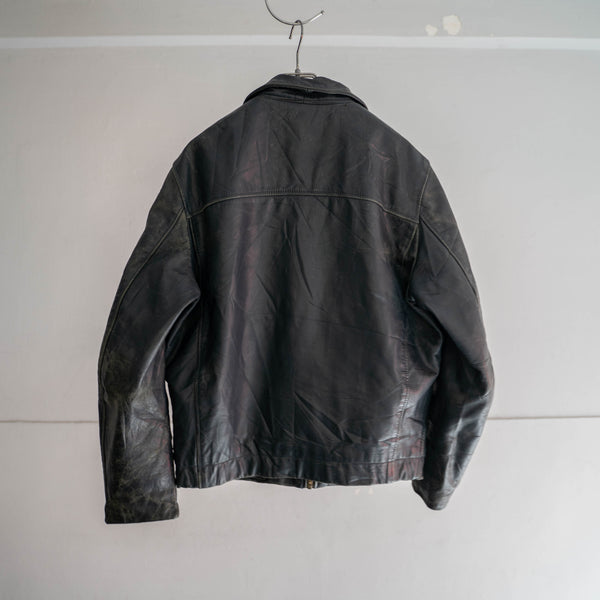 1970-90s French military pilot leather jacket -civilian type-