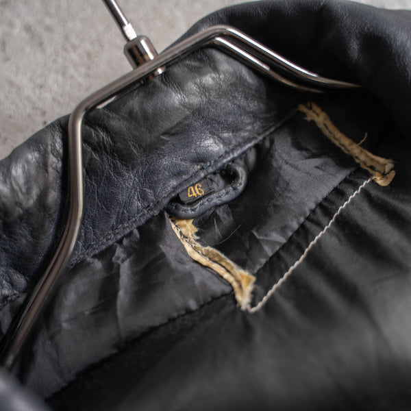 1970-90s French military pilot leather jacket -civilian type-