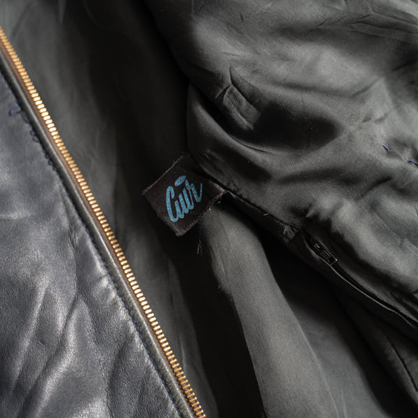 1970-90s French military pilot leather jacket -civilian type-