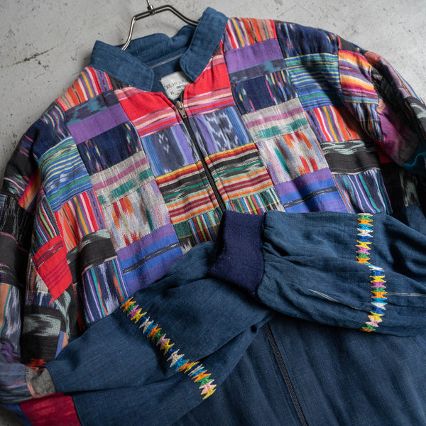 2000s multi patchwork blouson