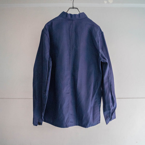 around 1960s France navy cotton twill work jacket 'dead stock' -1