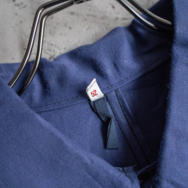 around 1960s France navy cotton twill work jacket 'dead stock' -1
