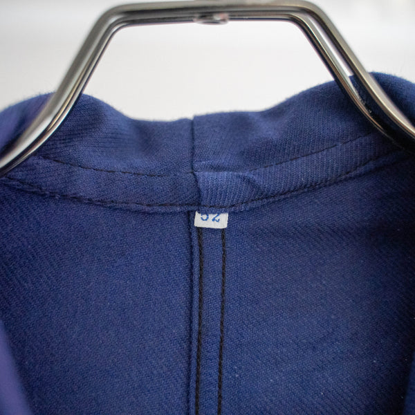 around 1960s France navy cotton twill work jacket 'dead stock' -2
