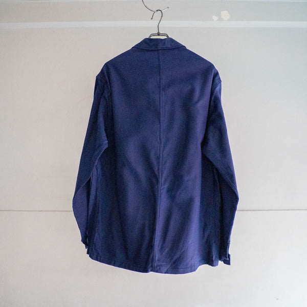 around 1960s France navy cotton twill work jacket 'dead stock' -2