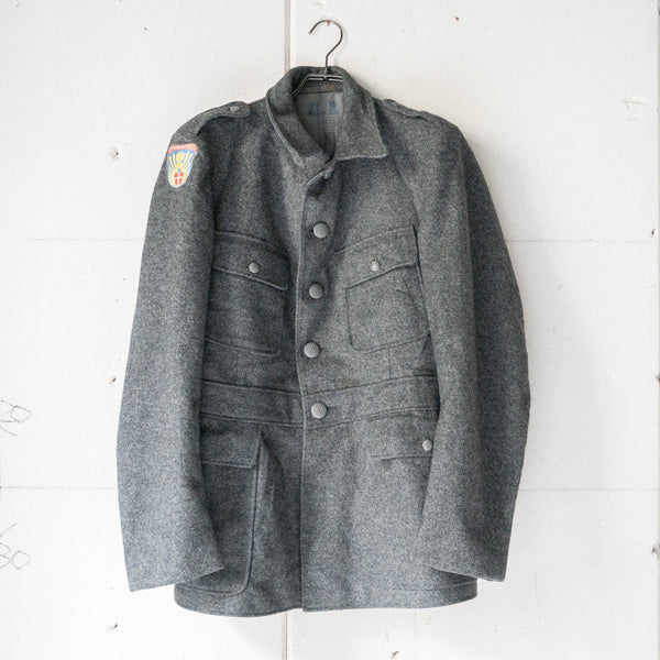 1960s Denmark military gray color wool jacket