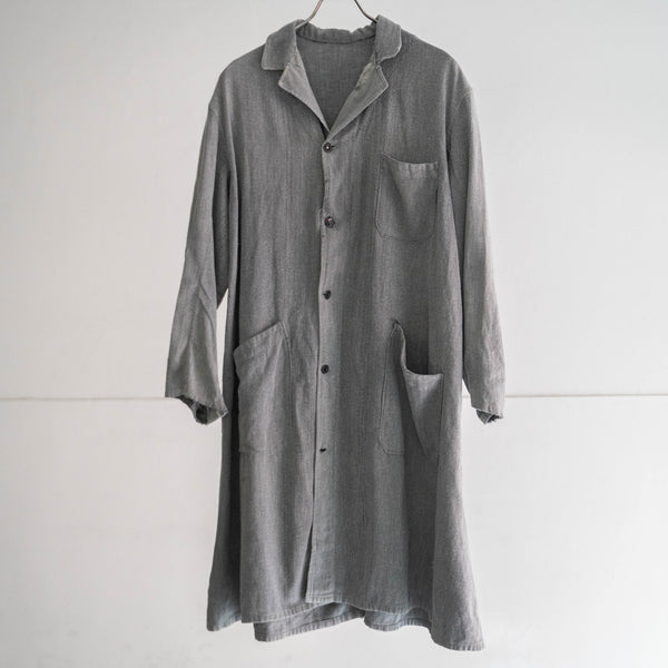 1950-60s France black chambray atelier coat