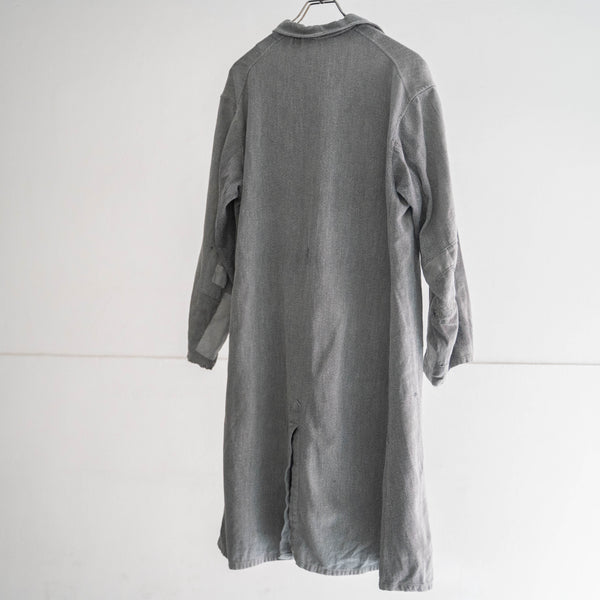 1950-60s France black chambray atelier coat