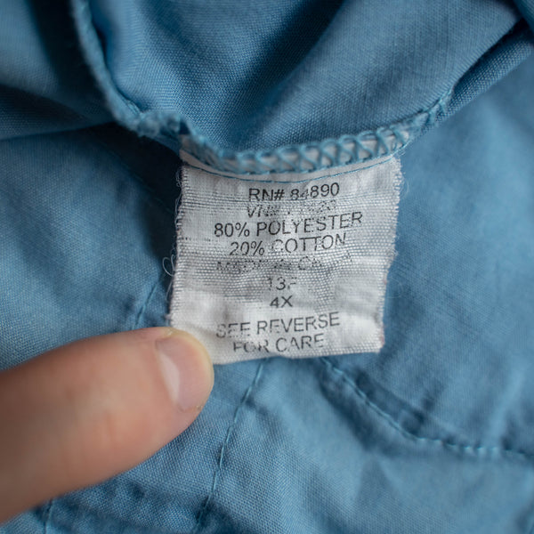 2000s blue cuba s/s shirt -smock remake-