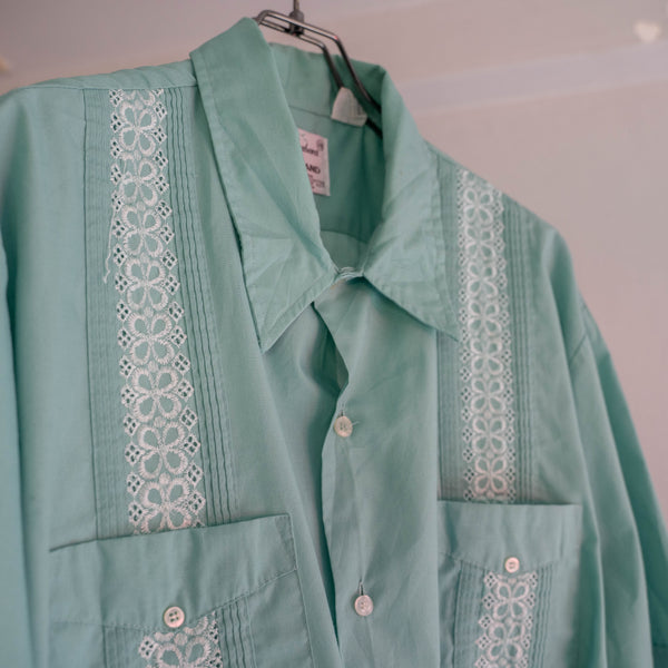 1990s emerald green cuba s/s shirt