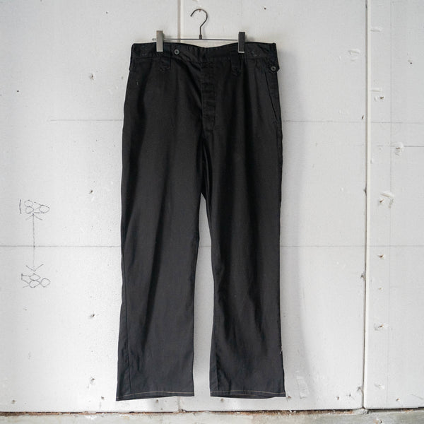 1980-90s Pakistan military Gurkha pants -black dyed- 'belt loop remake'