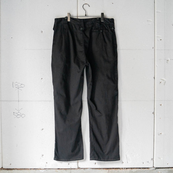 1980-90s Pakistan military Gurkha pants -black dyed- 'belt loop remake'