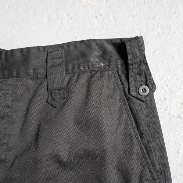 1980-90s Pakistan military Gurkha pants -black dyed- 'belt loop remake'