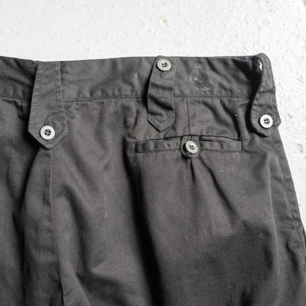 1980-90s Pakistan military Gurkha pants -black dyed- 'belt loop remake'