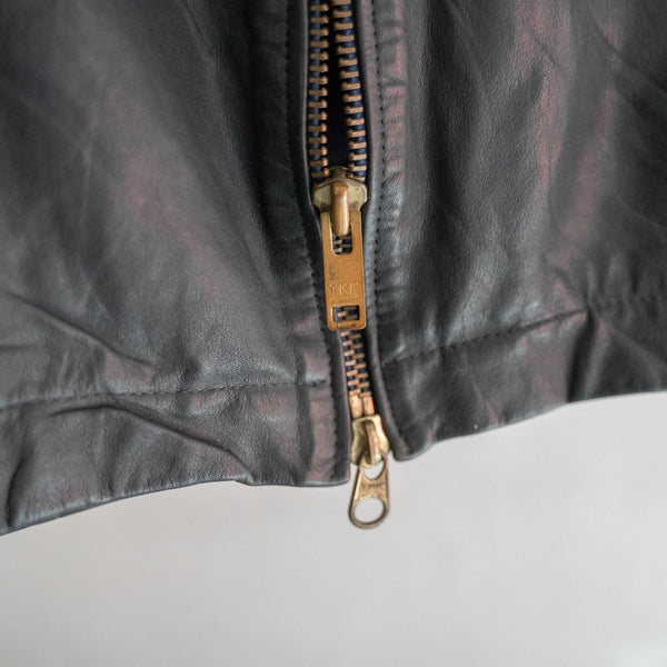 1970-80s French military pilot leather jacket -civilian type-