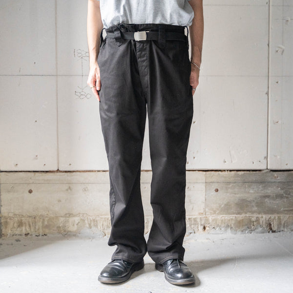 1980-90s Pakistan military Gurkha pants -black dyed- 'belt loop remake'