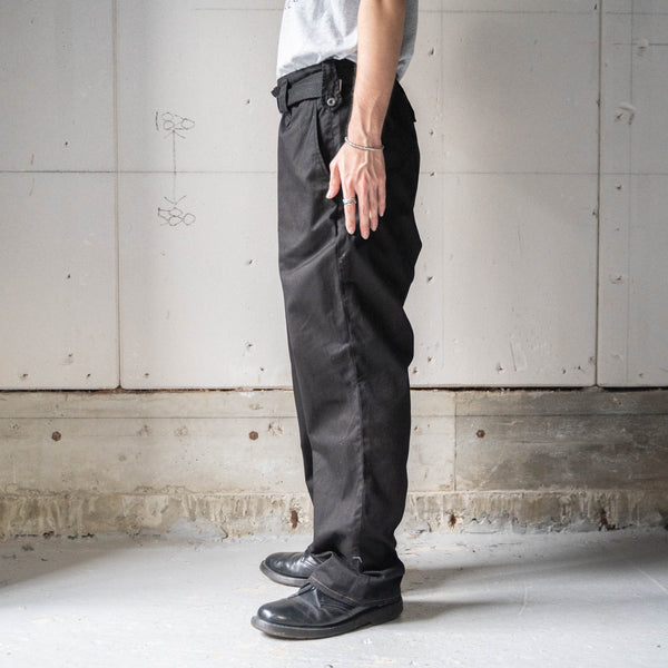 1980-90s Pakistan military Gurkha pants -black dyed- 'belt loop remake'