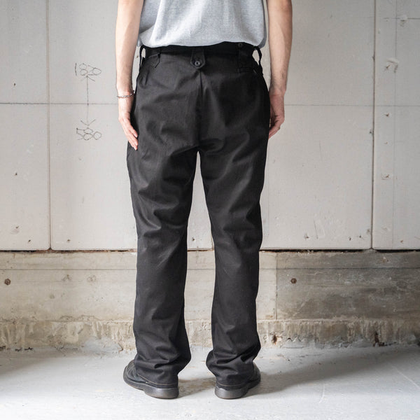 1980-90s Pakistan military Gurkha pants -black dyed- 'belt loop remake'