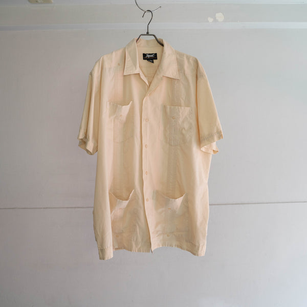 1990s light yellow cuba s/s shirt