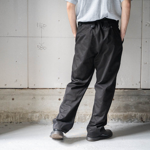 1980-90s Pakistan military Gurkha pants -black dyed- 'belt loop remake'