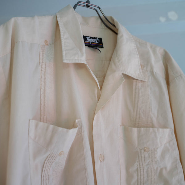 1990s light yellow cuba s/s shirt