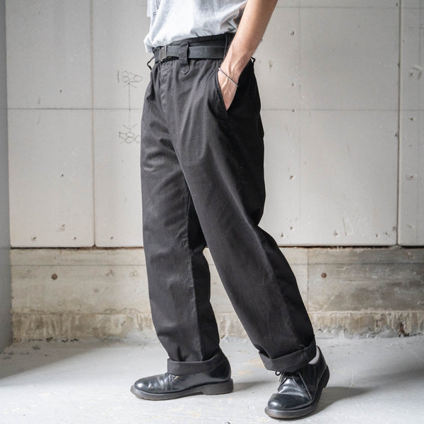 1980-90s Pakistan military Gurkha pants -black dyed- 'belt loop remake'