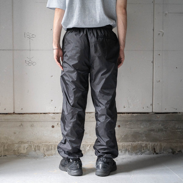 1990-00s 'Wilson' black color nylon pants -with side zip-