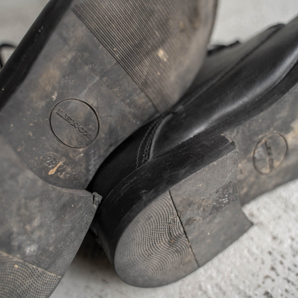 2000s Romanian military black leather boots 'mint condition'
