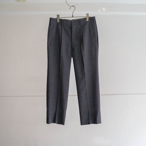 1980s Japan vintage gray navy stripe slacks