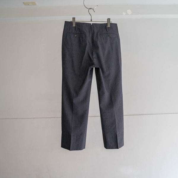 1980s Japan vintage gray navy stripe slacks