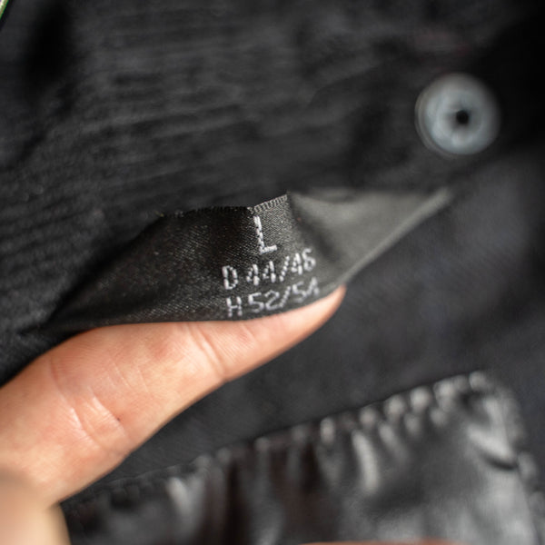 1990s black oiled cotton jacket with hoodie