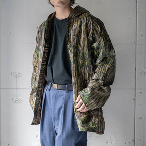 around 1990s real tree camouflage PVC parka