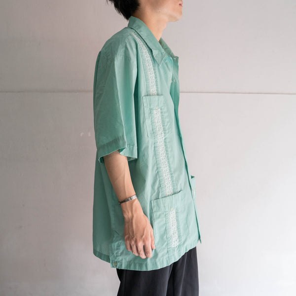 1990s emerald green cuba s/s shirt