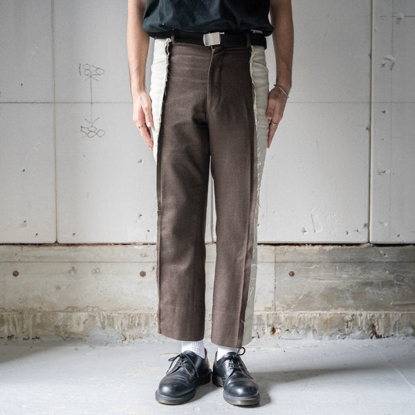 Japan vintage slacks wool × houndstooth docking pants