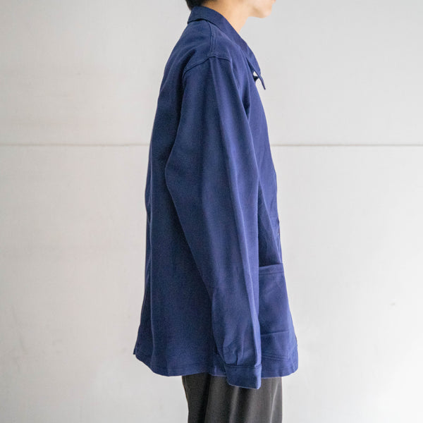 around 1960s France navy cotton twill work jacket 'dead stock' -2