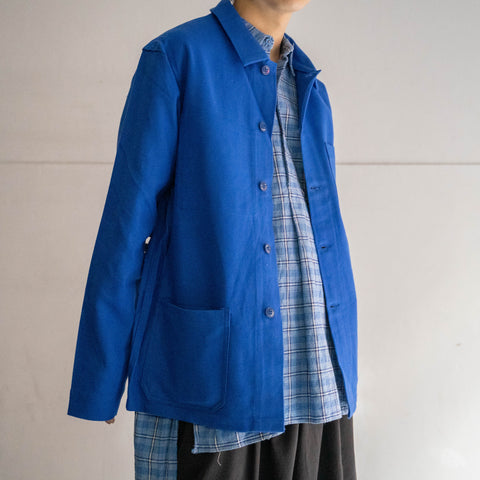 around 1980s France light blue cotton twill work jacket 'dead stock'