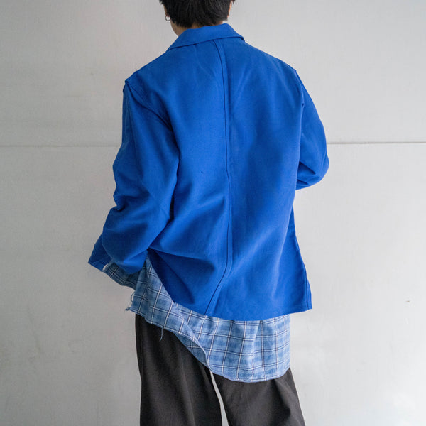 around 1980s France light blue cotton twill work jacket 'dead stock'