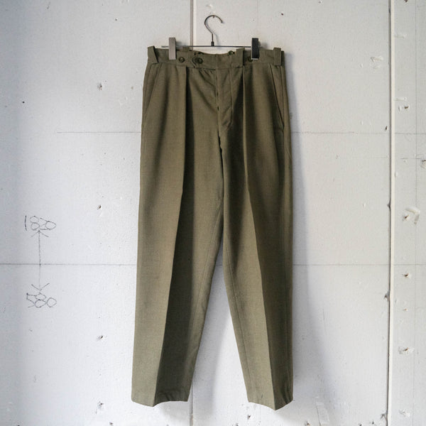 1960s Belgium military wool one tuck dress pants 'dead stock'