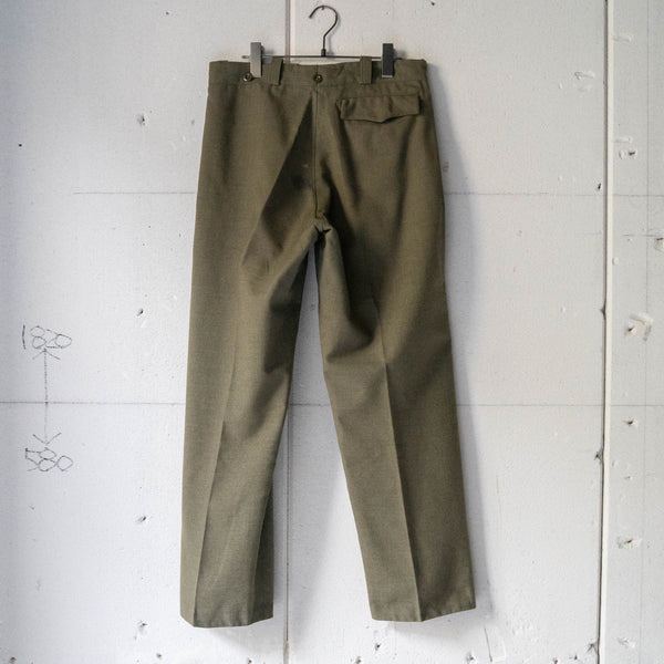 1960s Belgium military wool one tuck dress pants 'dead stock'