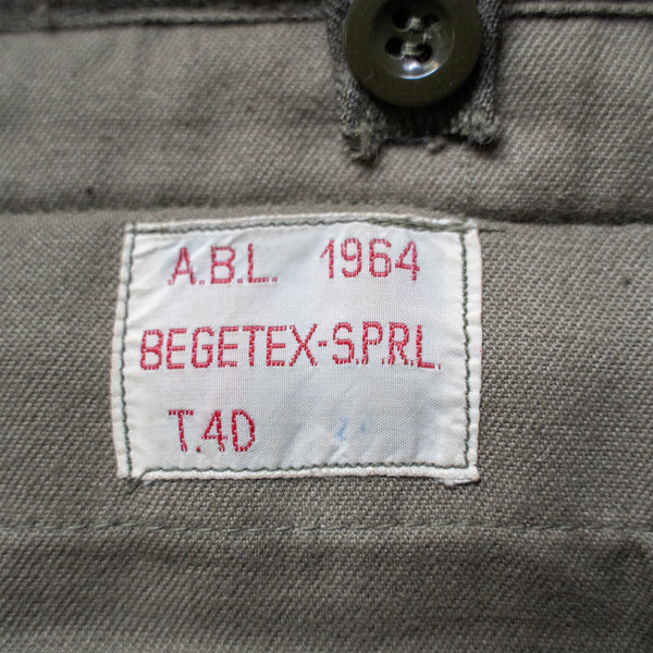 1960s Belgium military wool one tuck dress pants 'dead stock'