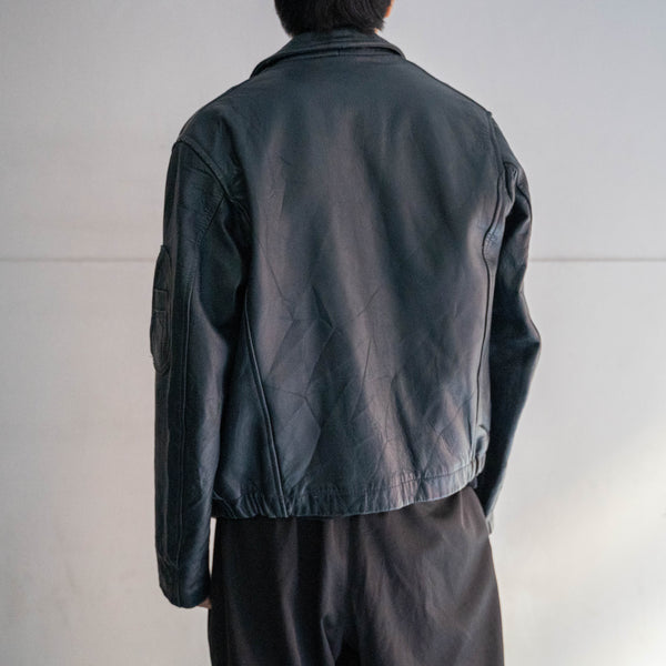 1970-80s French military pilot leather jacket -civilian type-