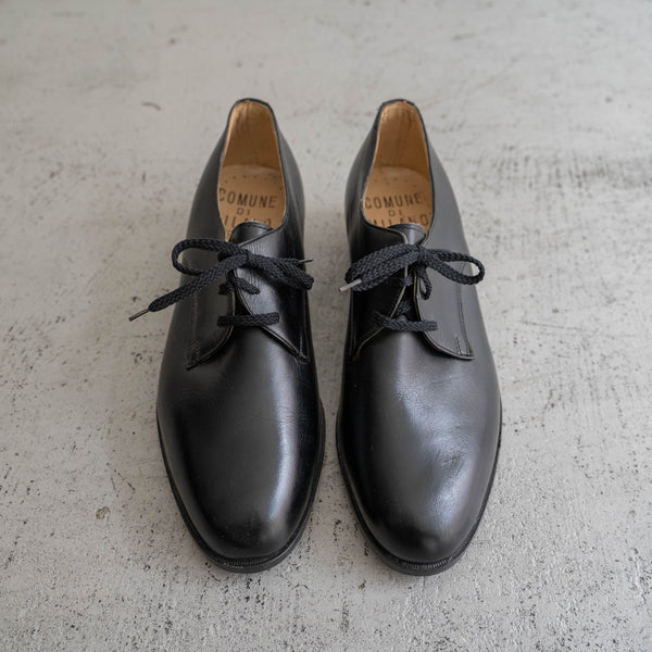 1980s Italian military black leather shoes 'dead stock'