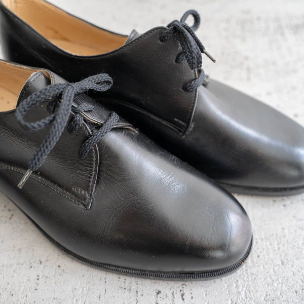 1980s Italian military black leather shoes 'dead stock'