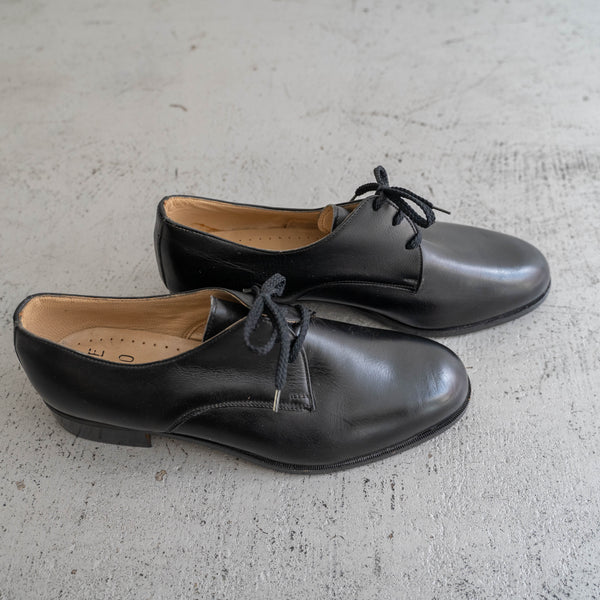 1980s Italian military black leather shoes 'dead stock'