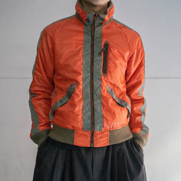 1990s AVIREX orange & olive reversible flight jacket