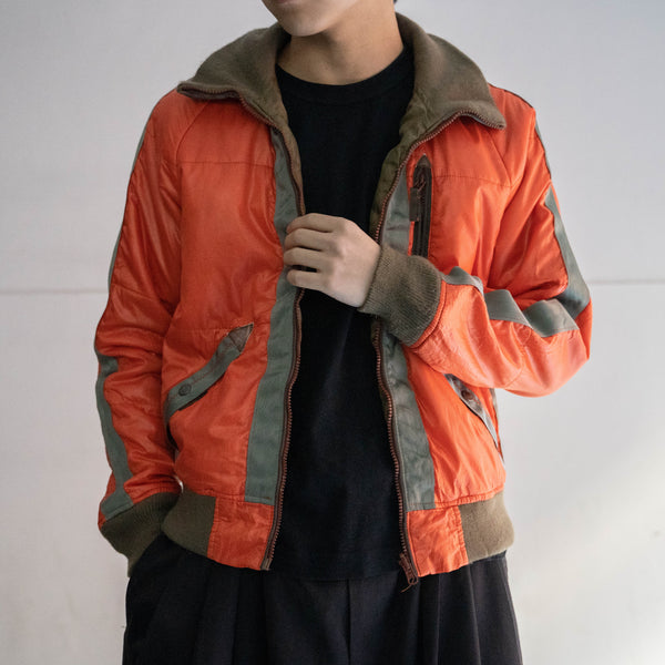 1990s AVIREX orange & olive reversible flight jacket