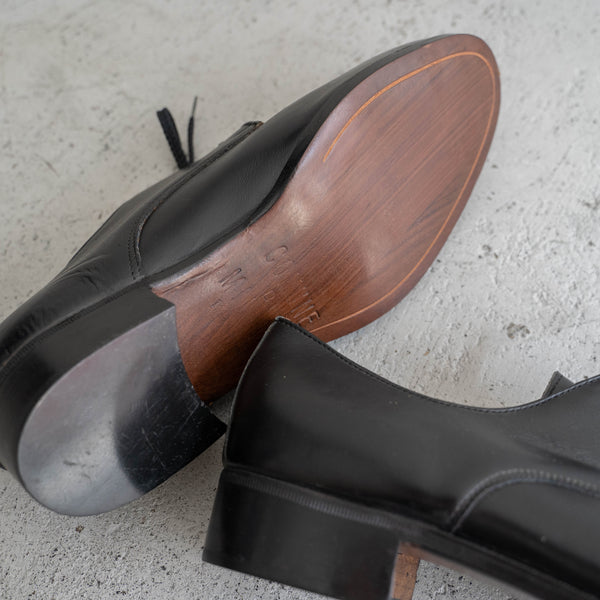 1980s Italian military black leather shoes 'dead stock'
