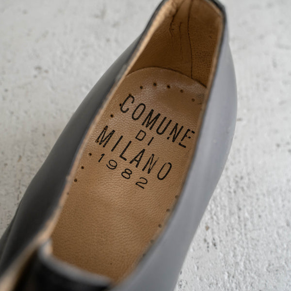 1980s Italian military black leather shoes 'dead stock'