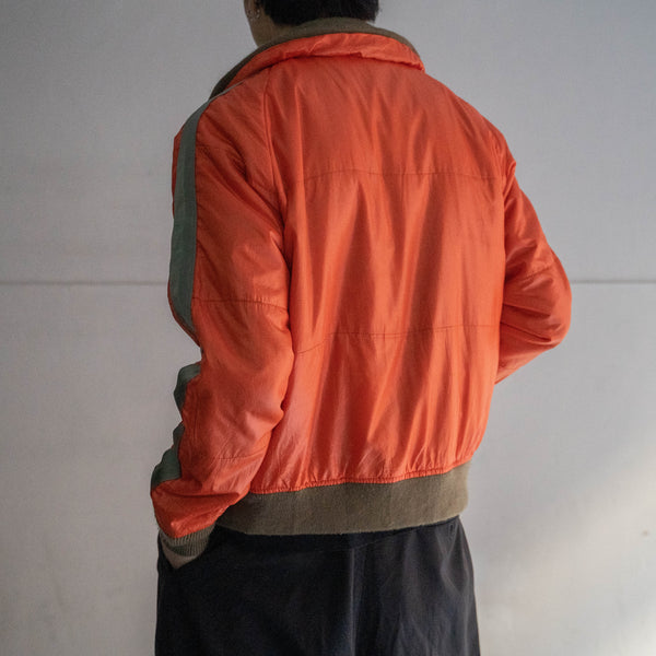 1990s AVIREX orange & olive reversible flight jacket